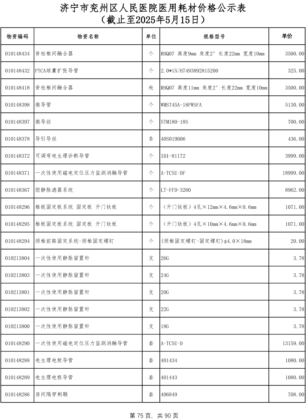 济宁市兖州区人民医院医用耗材价格公示表-75.jpg